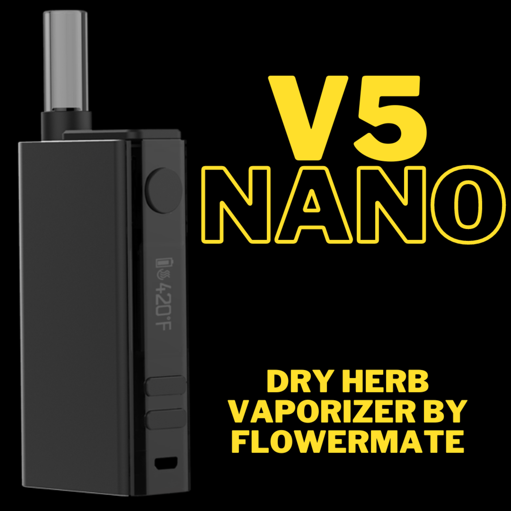 FlowerMate V5 Nano Technology Dry Herb Vaporizer with Liquid/Waxy Chamber