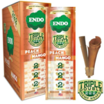 ENDO Triple Double Hemp Wraps: 2 Peach Cones, 2 Mango Wraps, 2 Corn Filters