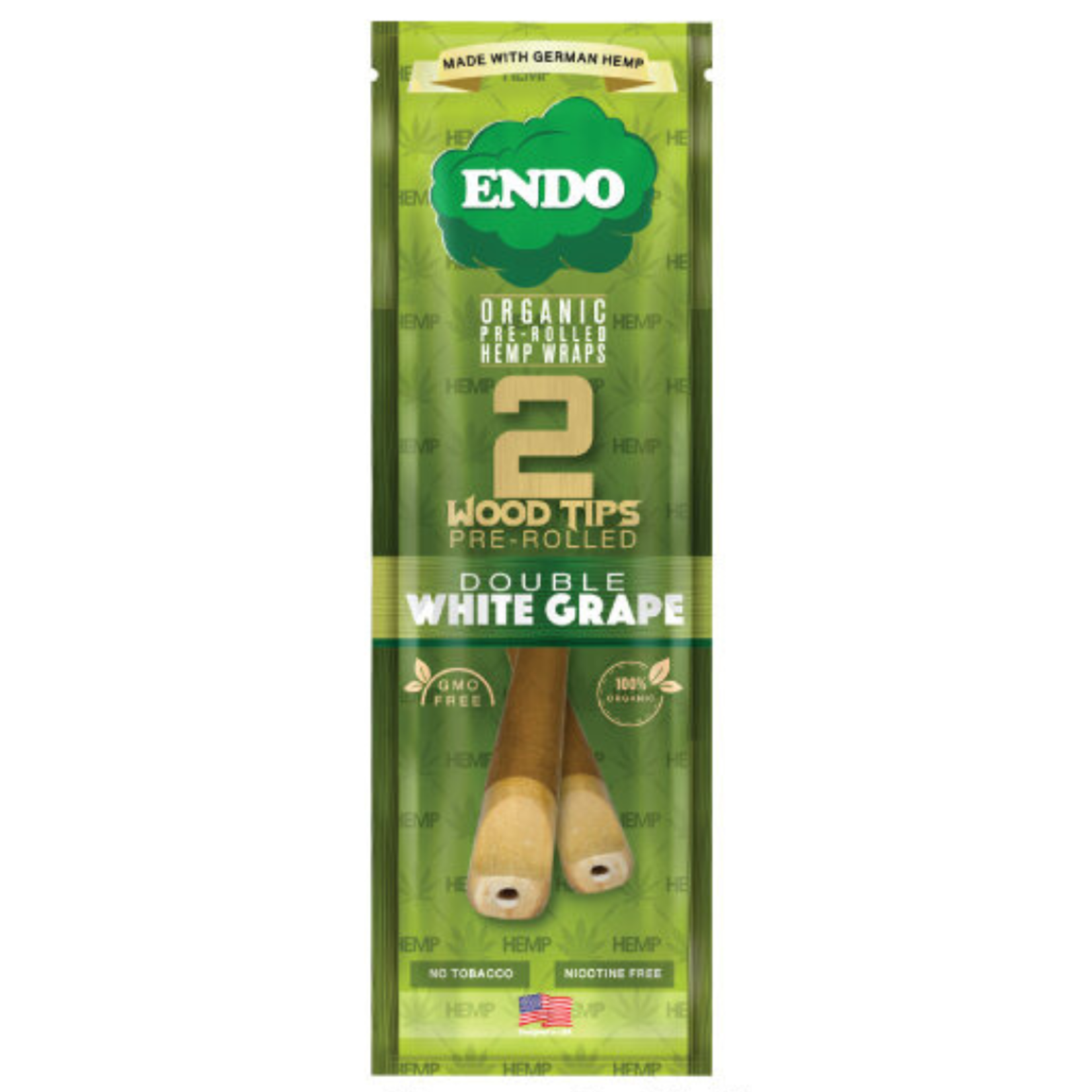 ENDO  Pre-Rolled Hemp Wraps w/ Wood Tips