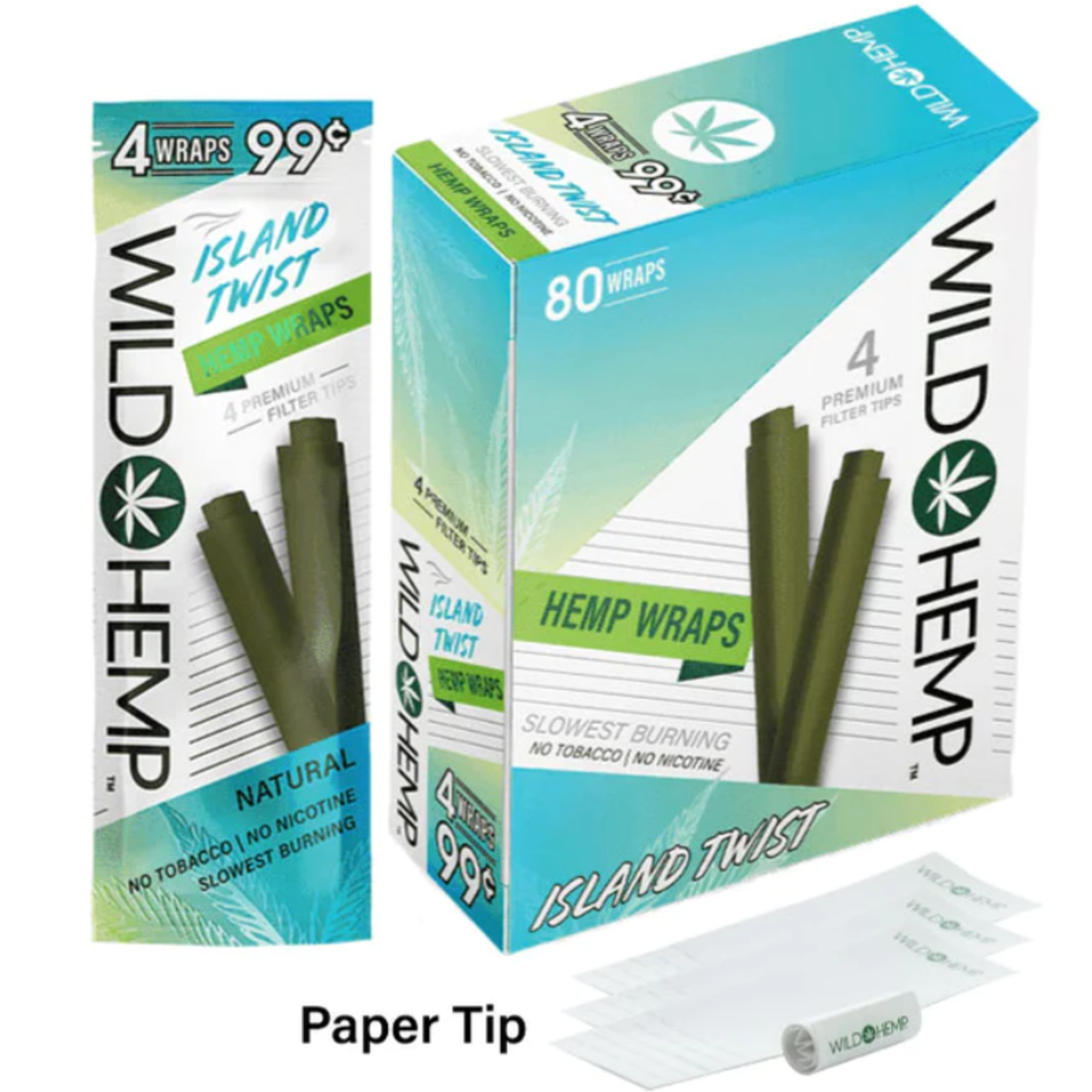 Wild Hemp Wild Hemp w/ Premium Filter Tips - 4 Pack