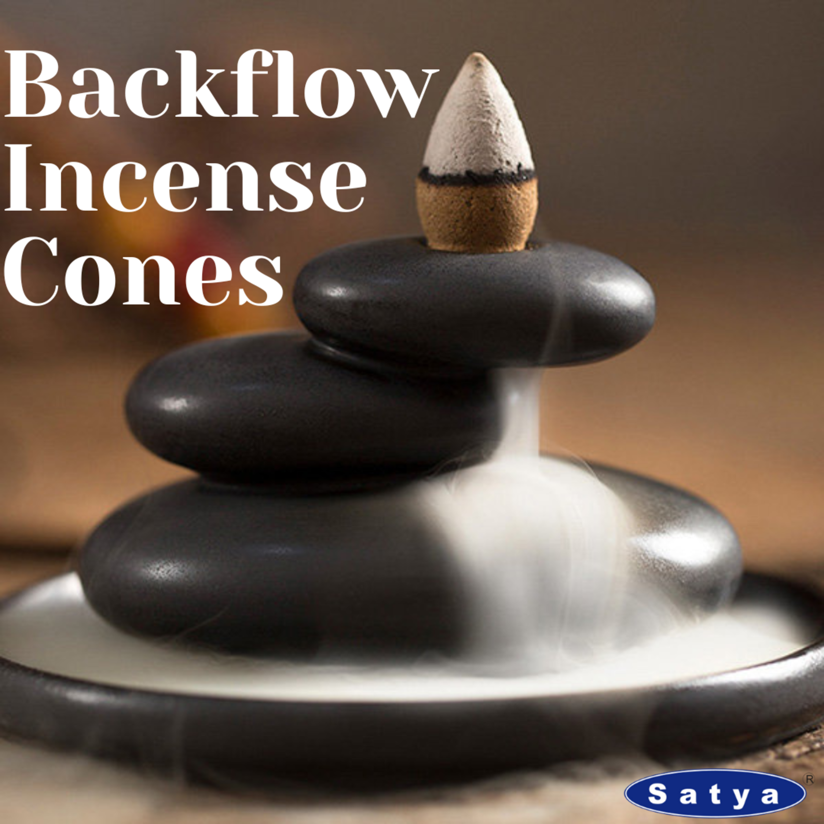 Satya Satya Backflow Incense Cones - 24ct