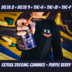 Delta Extrax Delta Extrax 2500mg Live Resin Gummies (Delta 8, Delta 9, THC-h, THC-jd, THC-P) - Purple Berry