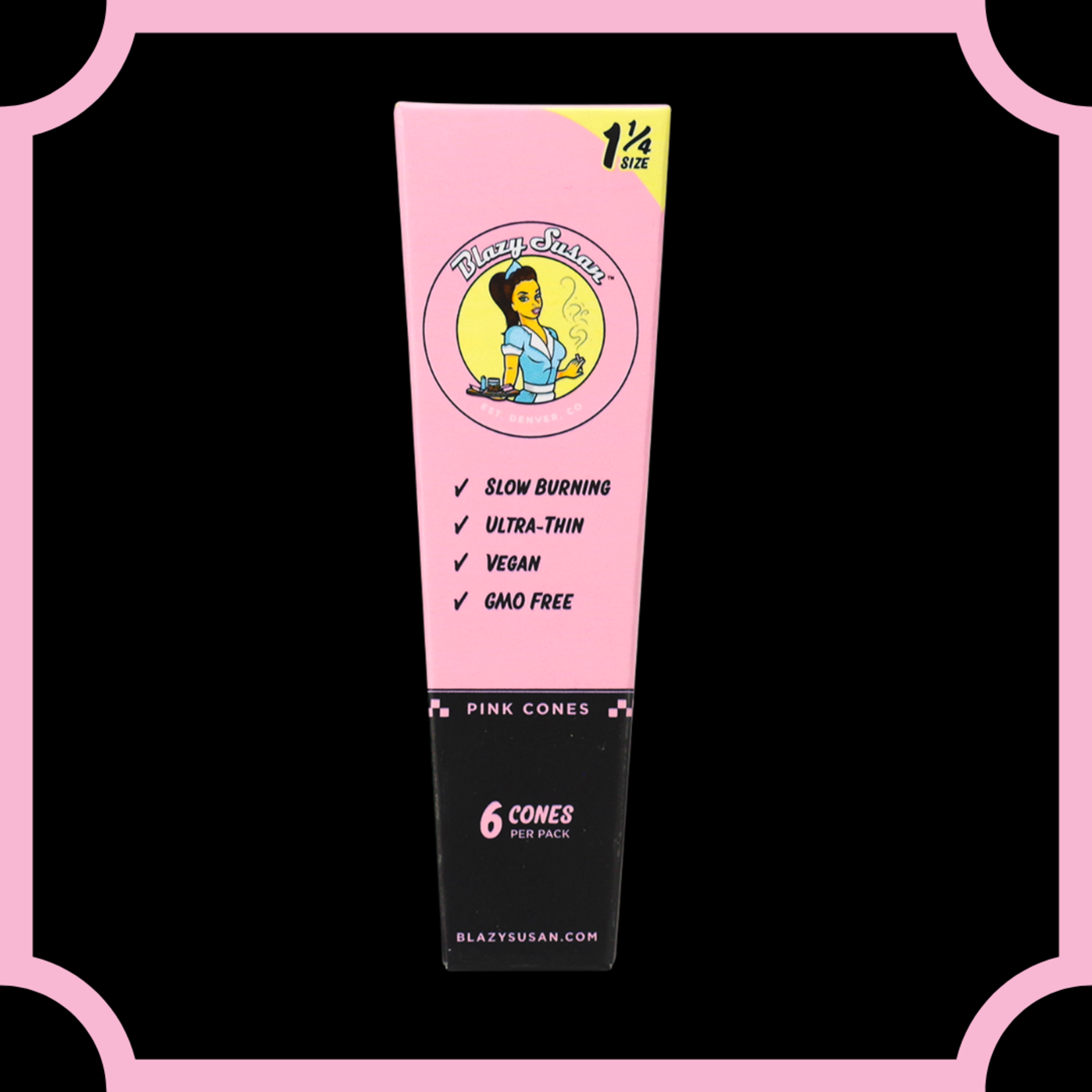 Blazy Susan Blazy Susan 1 1/4" Pink Cones - 6 Pack