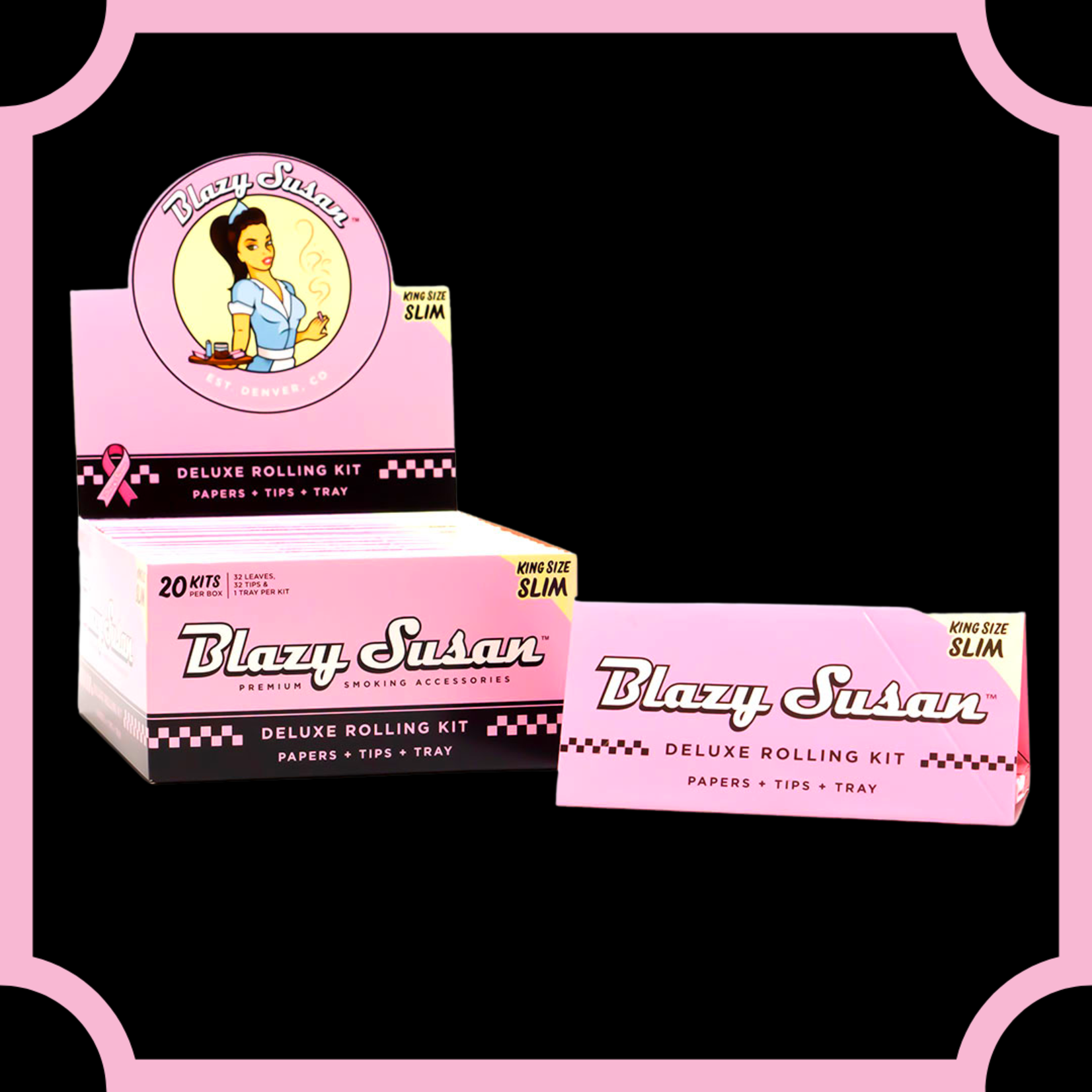 Blazy Susan Deluxe Rolling Kit: Papers + Tips + Tray - King Size