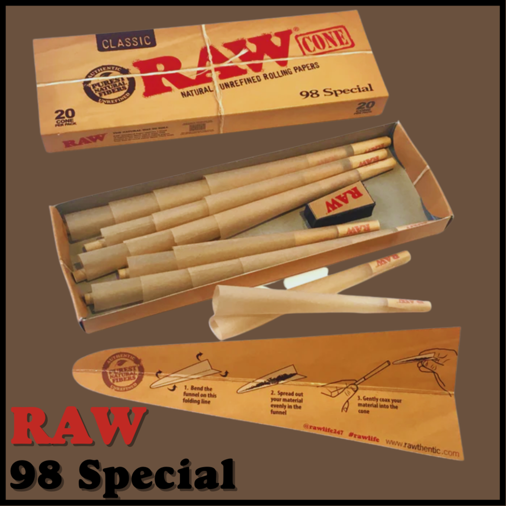 RAW RAW 98 Special: Classic Cones - 20ct
