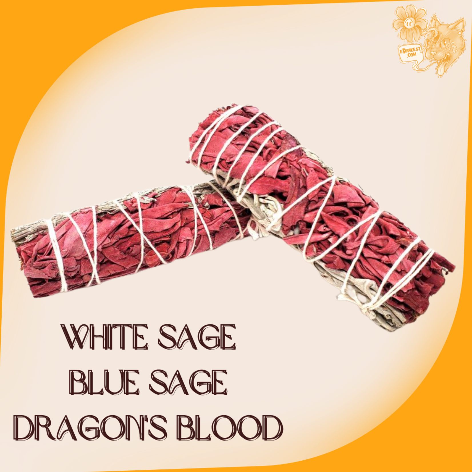 White & Blue Sage w/ Dragon's Blood
