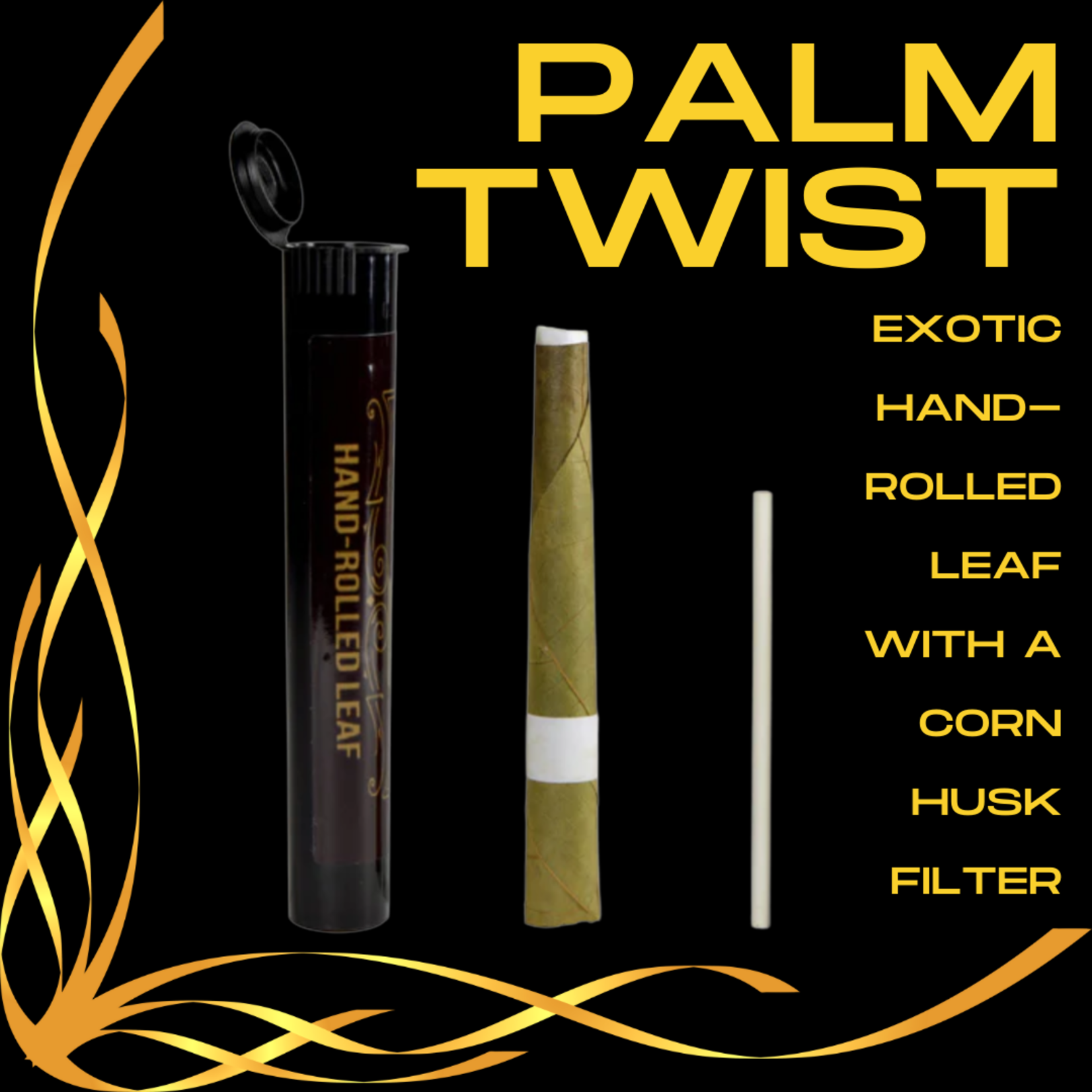 Palm Twist - Exotic Hand Rolled Leaf with Corn Husk Filter (Single)