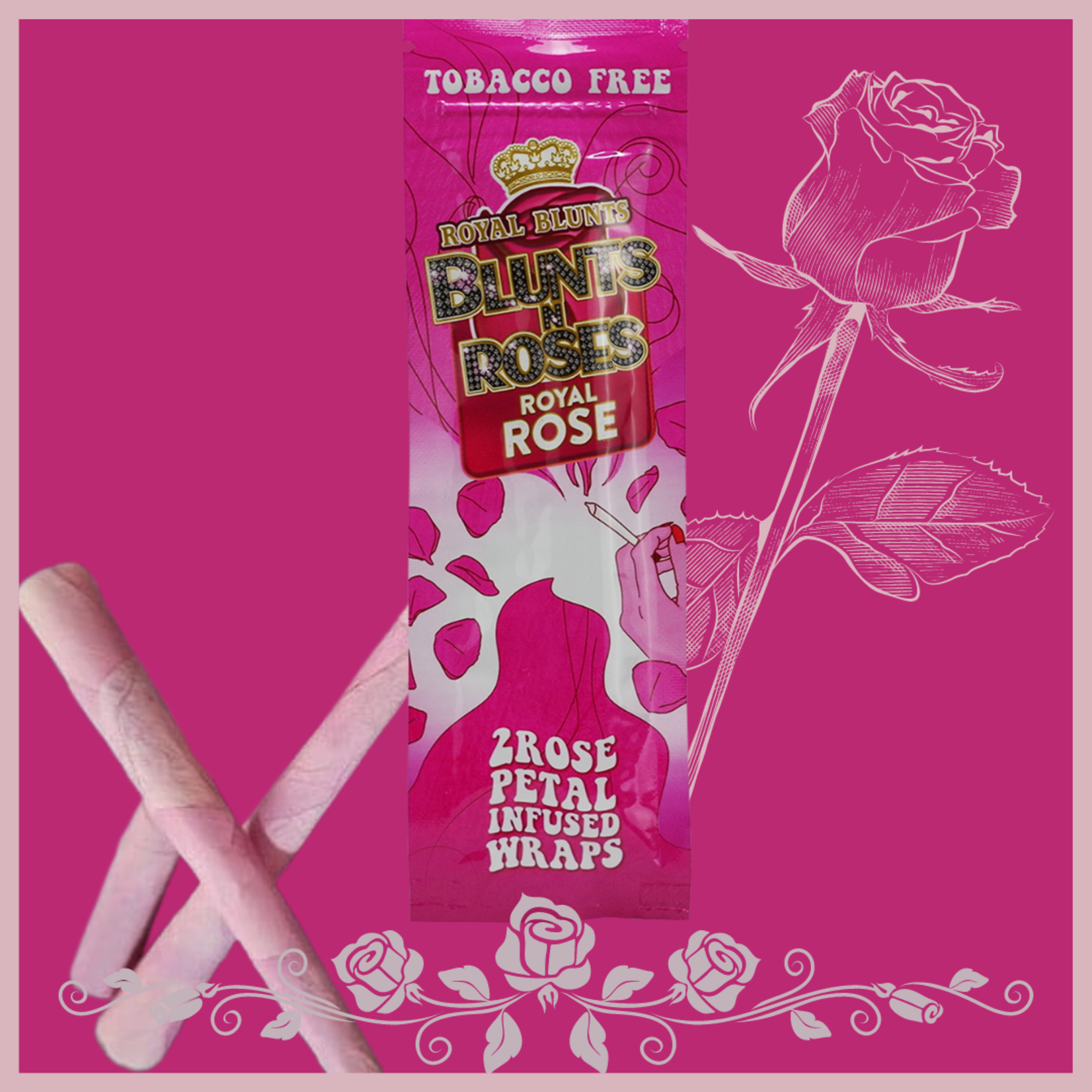 Royal Blunts Blunts & Roses Rose Petal Infused Wraps