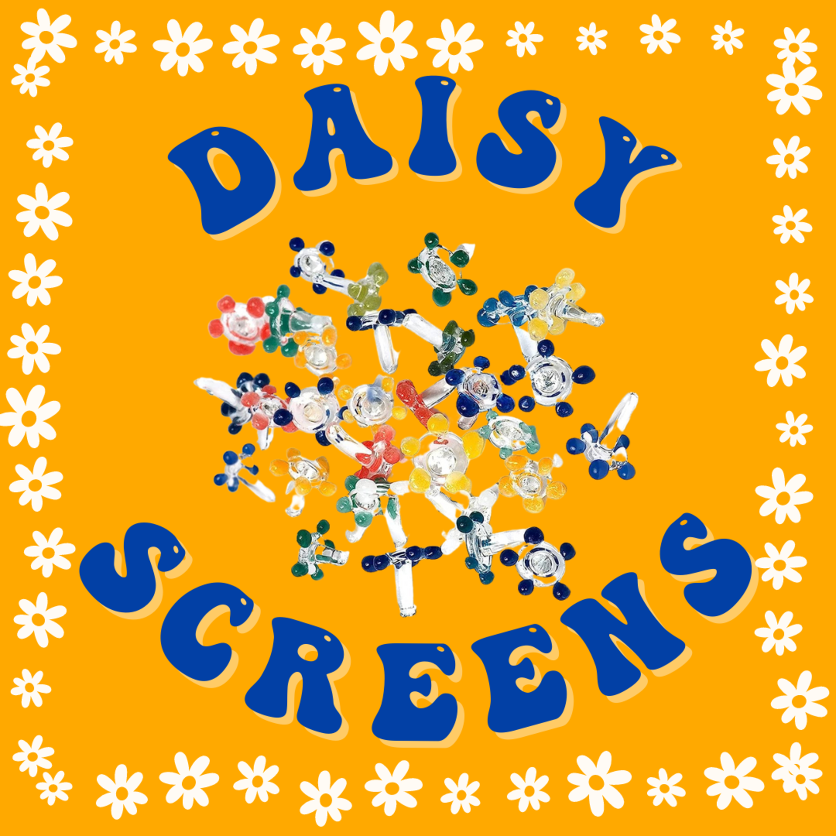 Glass Daisy Screens x 10