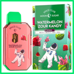 Space Club Moon Sugar Liquid Diamonds (3 Gram) Disposable - Watermelon Zour Kandy