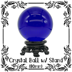 Insects In Resin Crystal Ball in Cobalt Blue (Stand Included)