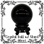 Insects In Resin Crystal Ball in Pitch Black (Stand Included)