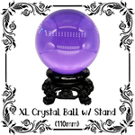 Insects In Resin XL Crystal Ball in Lilac Purple (Stand Included)