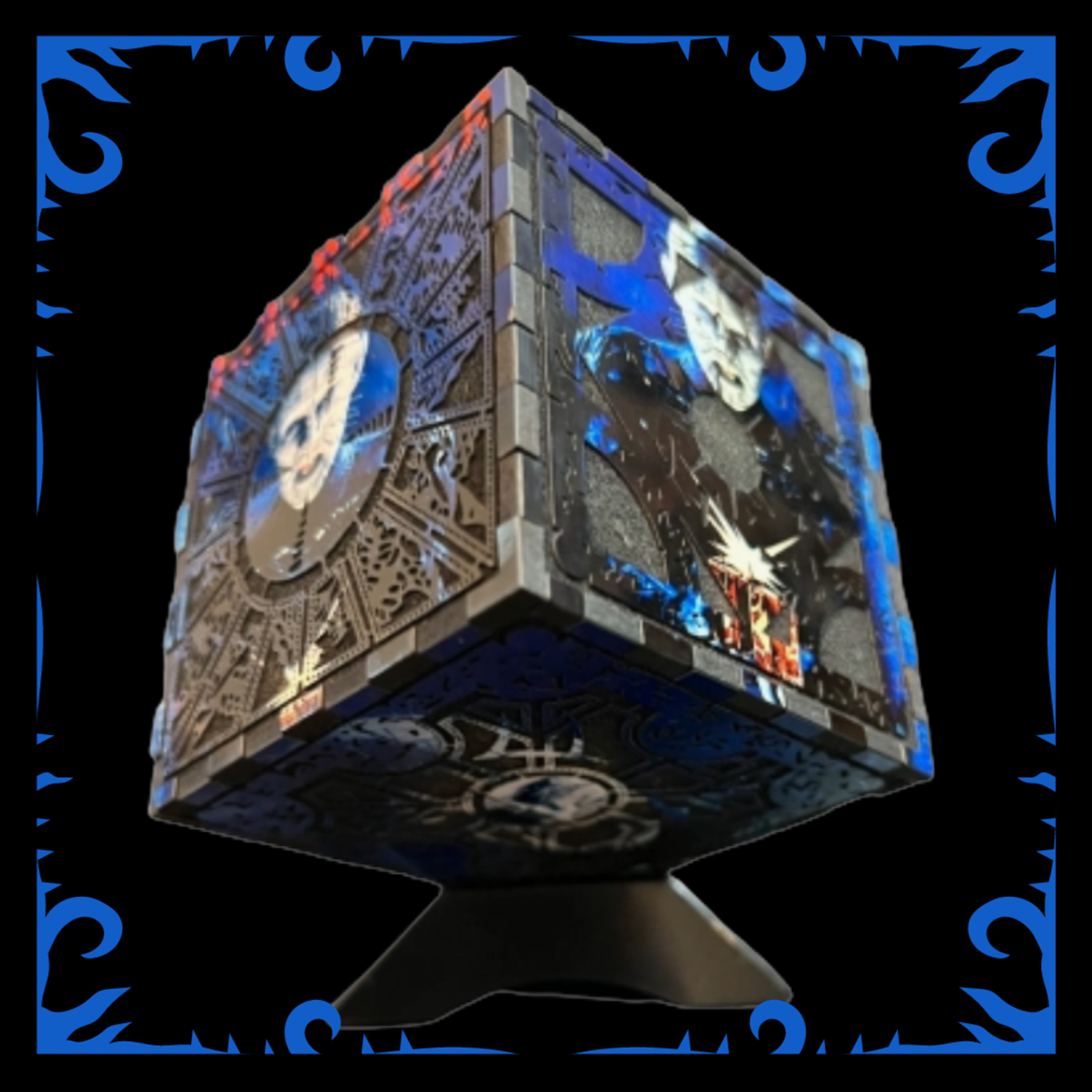 Dead Dave Designs Hellraiser Laser Engraved Puzzle Box Cube w/ Stand