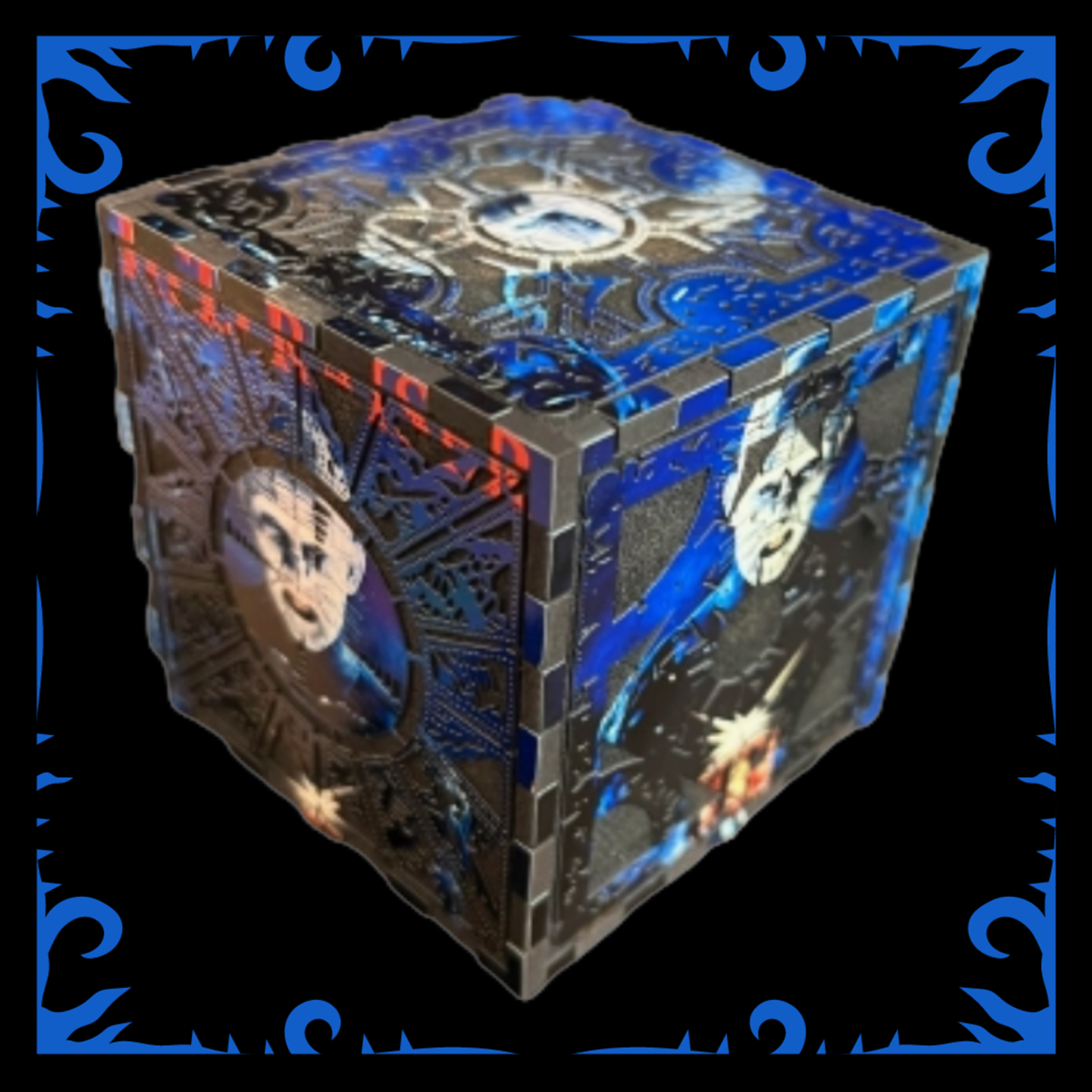 Dead Dave Designs Hellraiser Laser Engraved Puzzle Box Cube w/ Stand