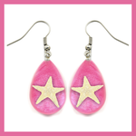 BicBugs Real Preserved Starfish Earrings - Pink