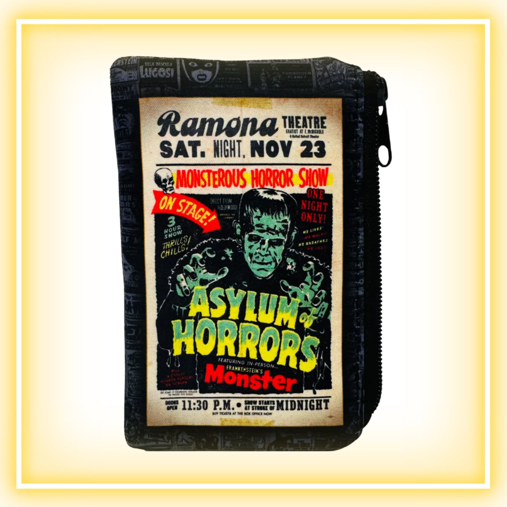 Retro-A-Go-Go Asylum of Horrors Zipper Pouch