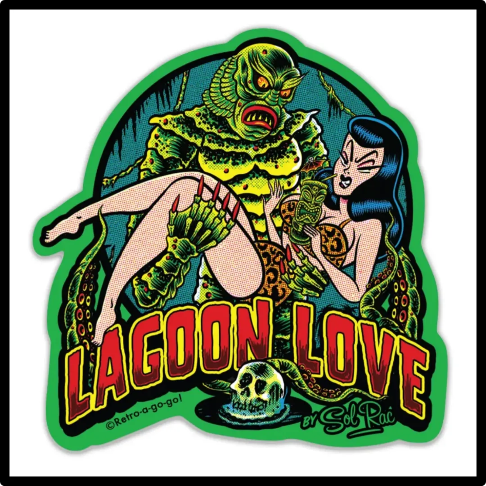 Retro-A-Go-Go Lagoon Love Vinyl Sticker