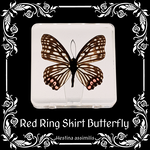 Insects In Resin Red Ring Skirt Butterfly in Resin (Hestina Assimilis) with Display Stand