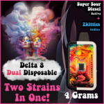3rd Eye 3rd Eye Delta 8 DUAL Strain Disposable (4 Grams) - Sour Diesel + Zkittles