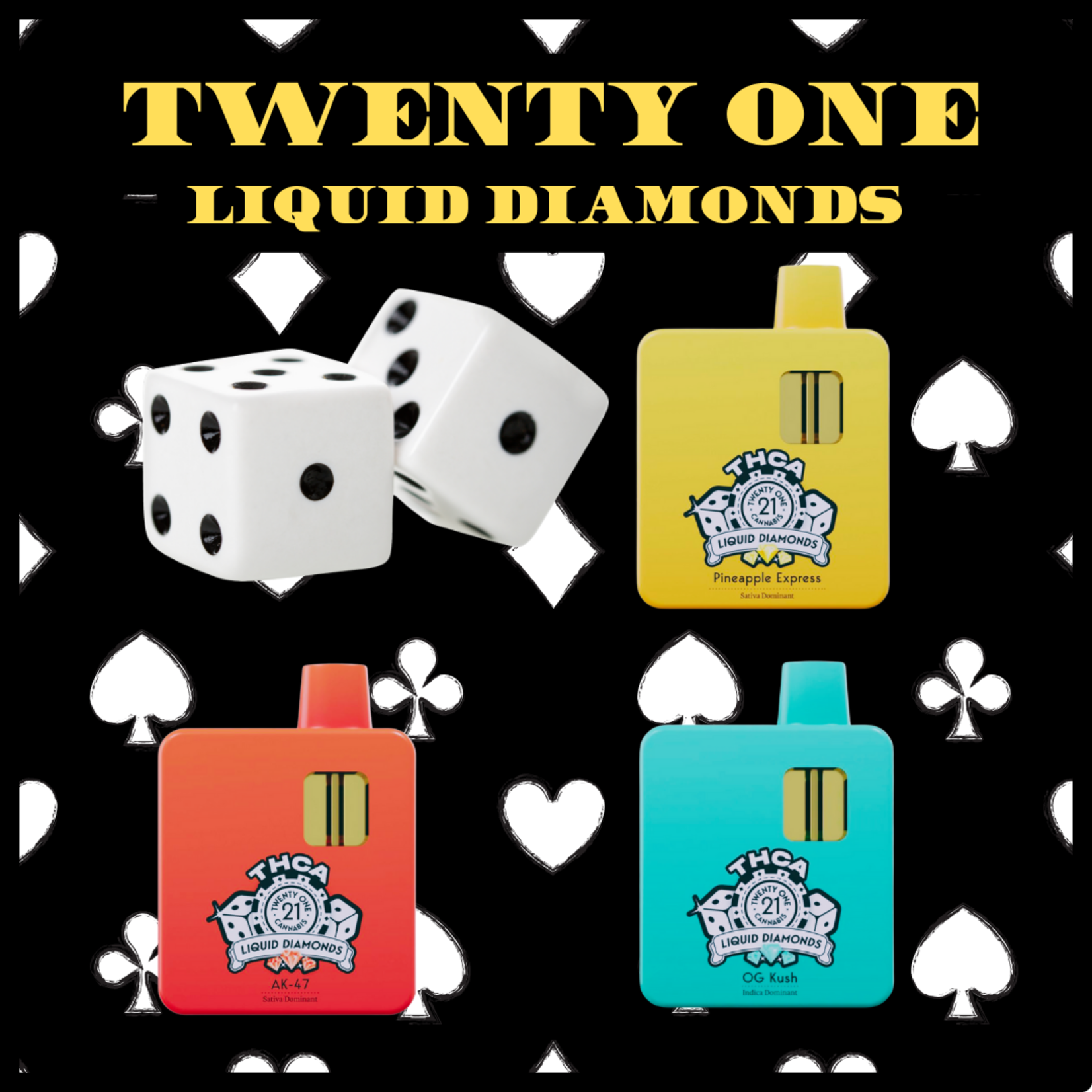 Twenty One Twenty One Liquid Diamonds THC-A Disposable (3 Gram)