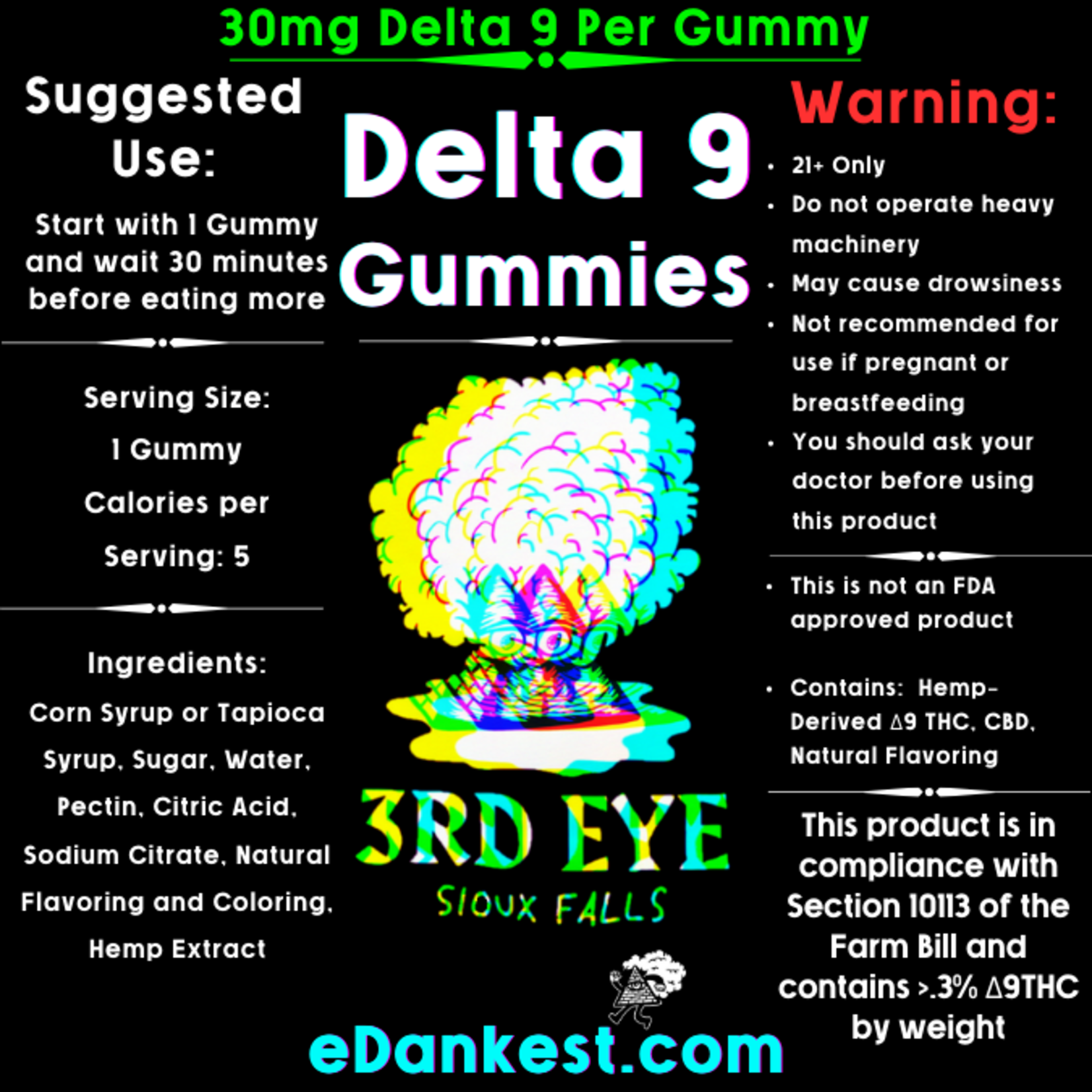 3rd Eye 3rd Eye Delta 9 Gummies - Strawberry