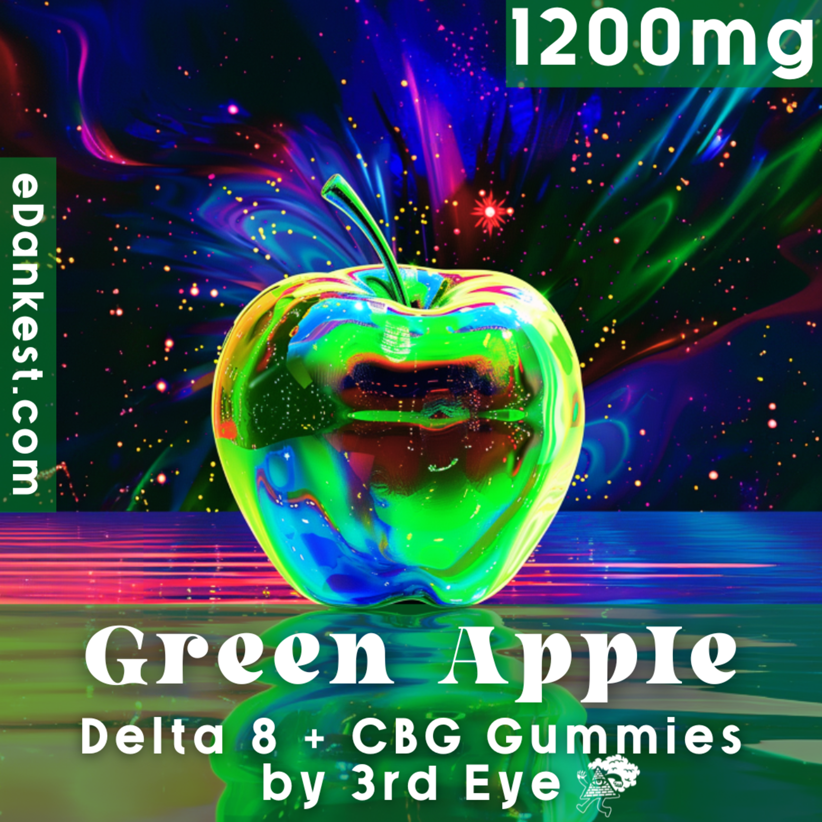 3rd Eye 3rd Eye Delta 8 + CBG Gummies  - Green Apple
