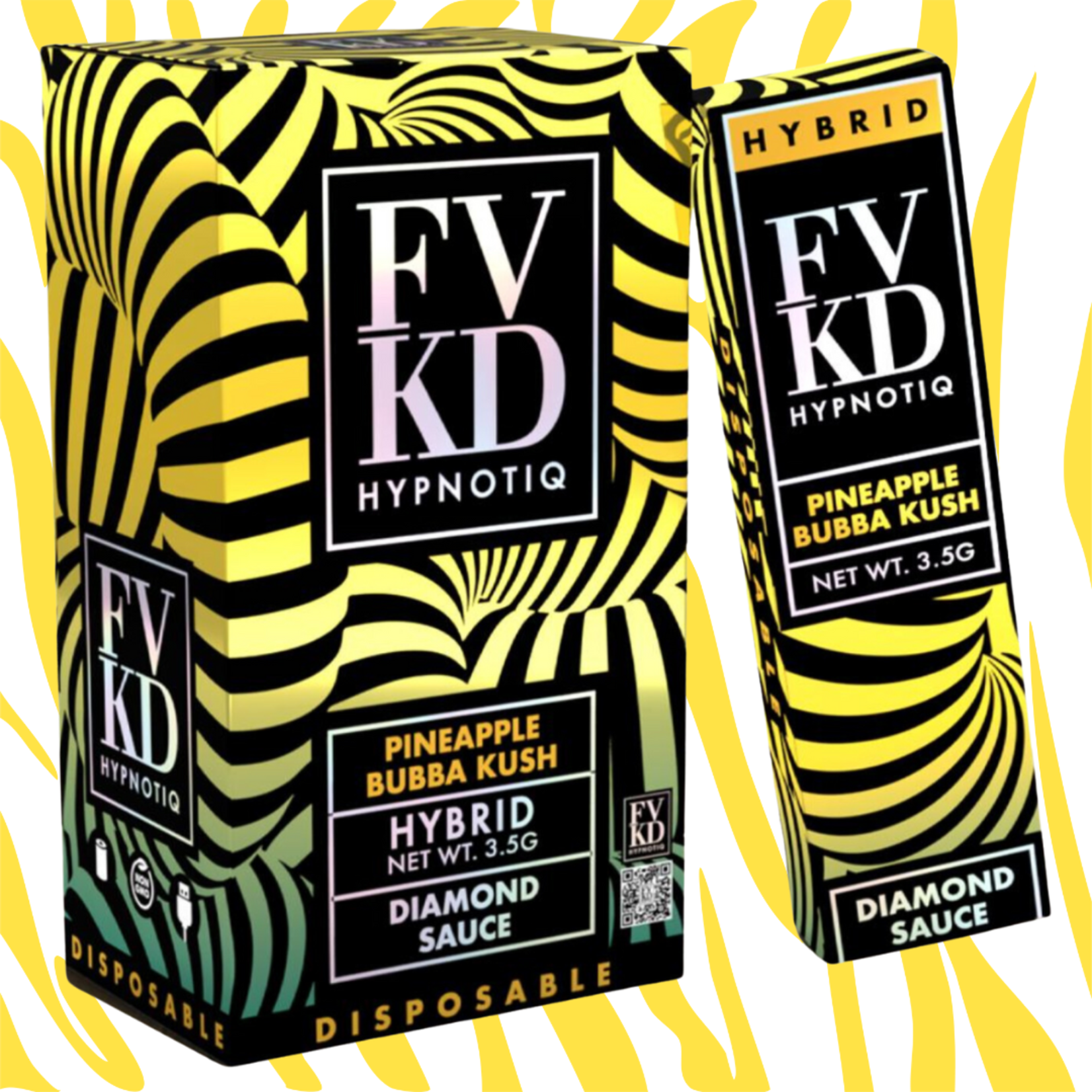 FVKD FVKD Hypnotiq THCa Diamond Sauce Disposable (3.5g) - Pineapple Bubba Kush