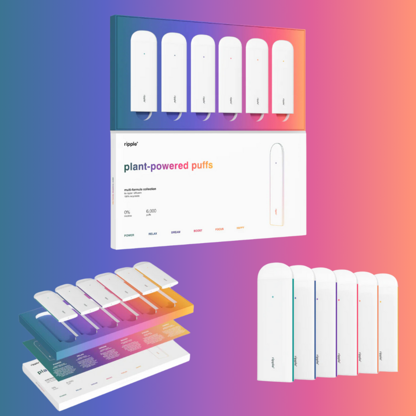 Ripple+ Ripple+ Max Plant-Puff Diffuser Pack (6 Flavors)