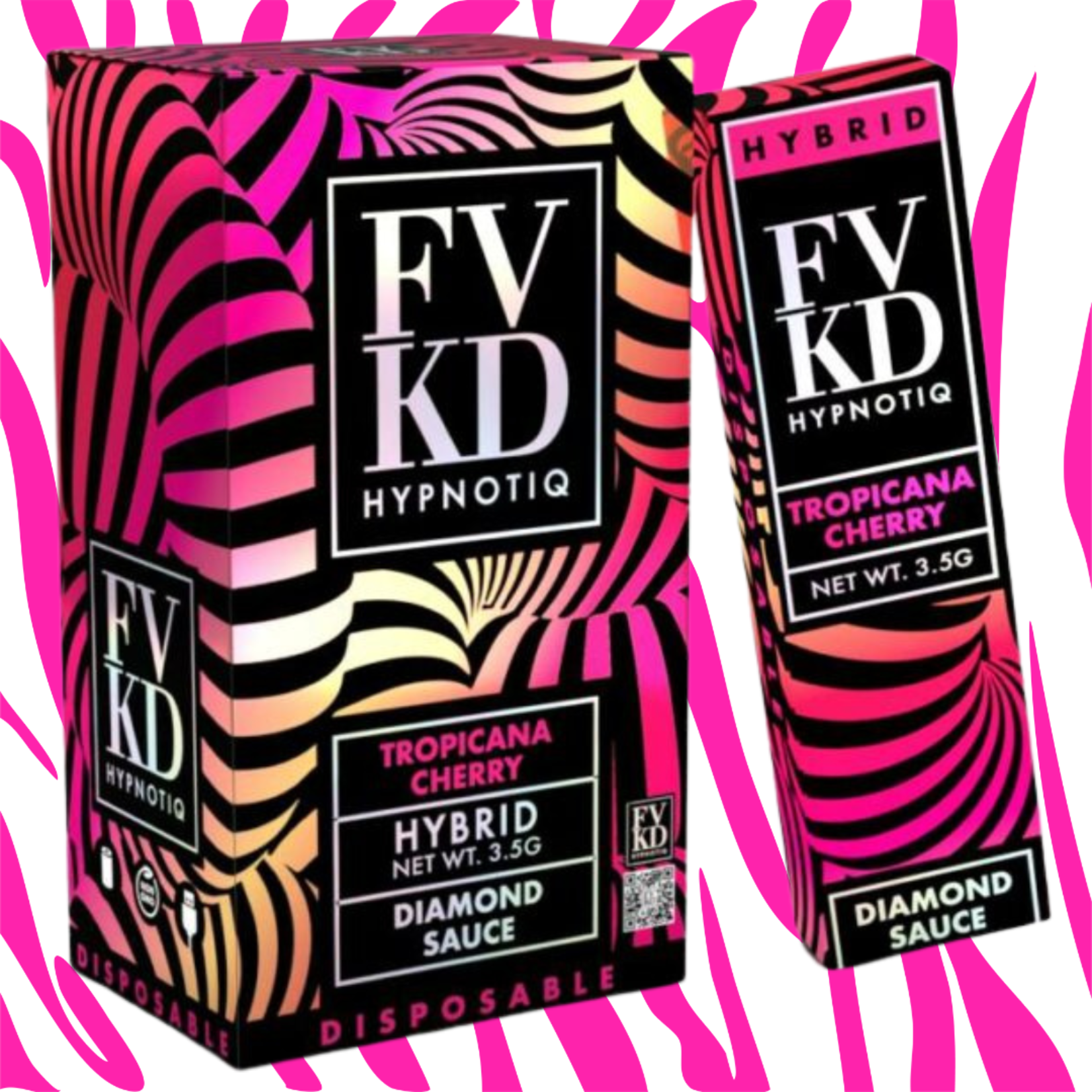 FVKD FVKD Hypnotiq THCa Diamond Sauce Disposable (3.5g) - Tropicana Cherry