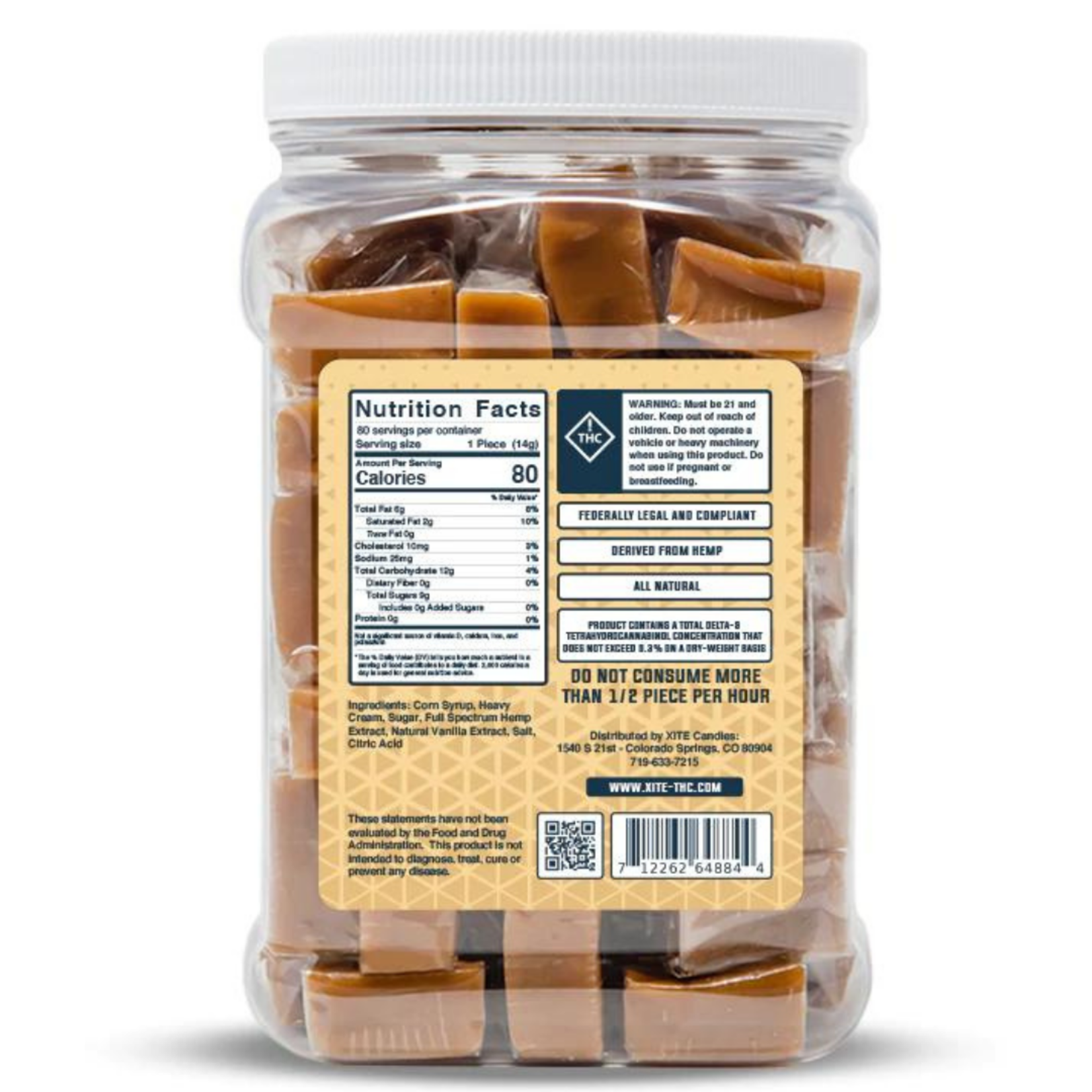 Xite Butter Cream Caramel Mini (Delta 9 + CBD)