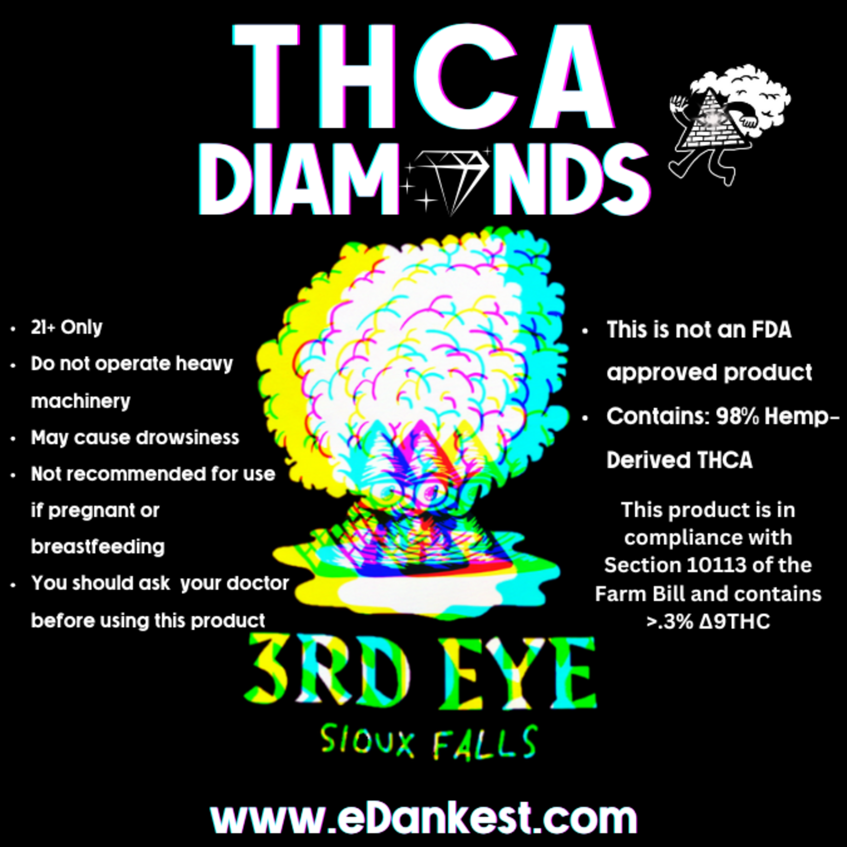 3rd Eye 3rd Eye THCA Diamonds 10 Grams
