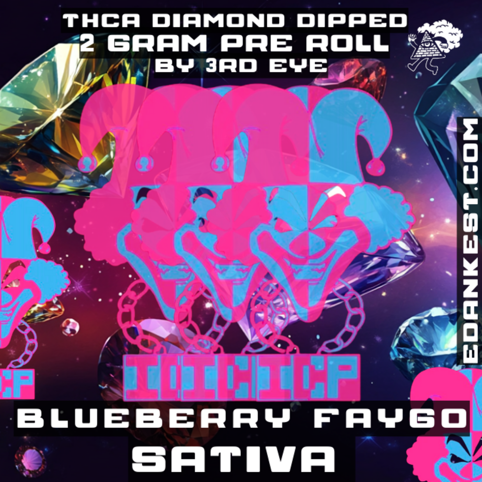 3rd Eye 3rd Eye Diamond Dipped Pre Roll (2 Grams) - Blueberry Faygo