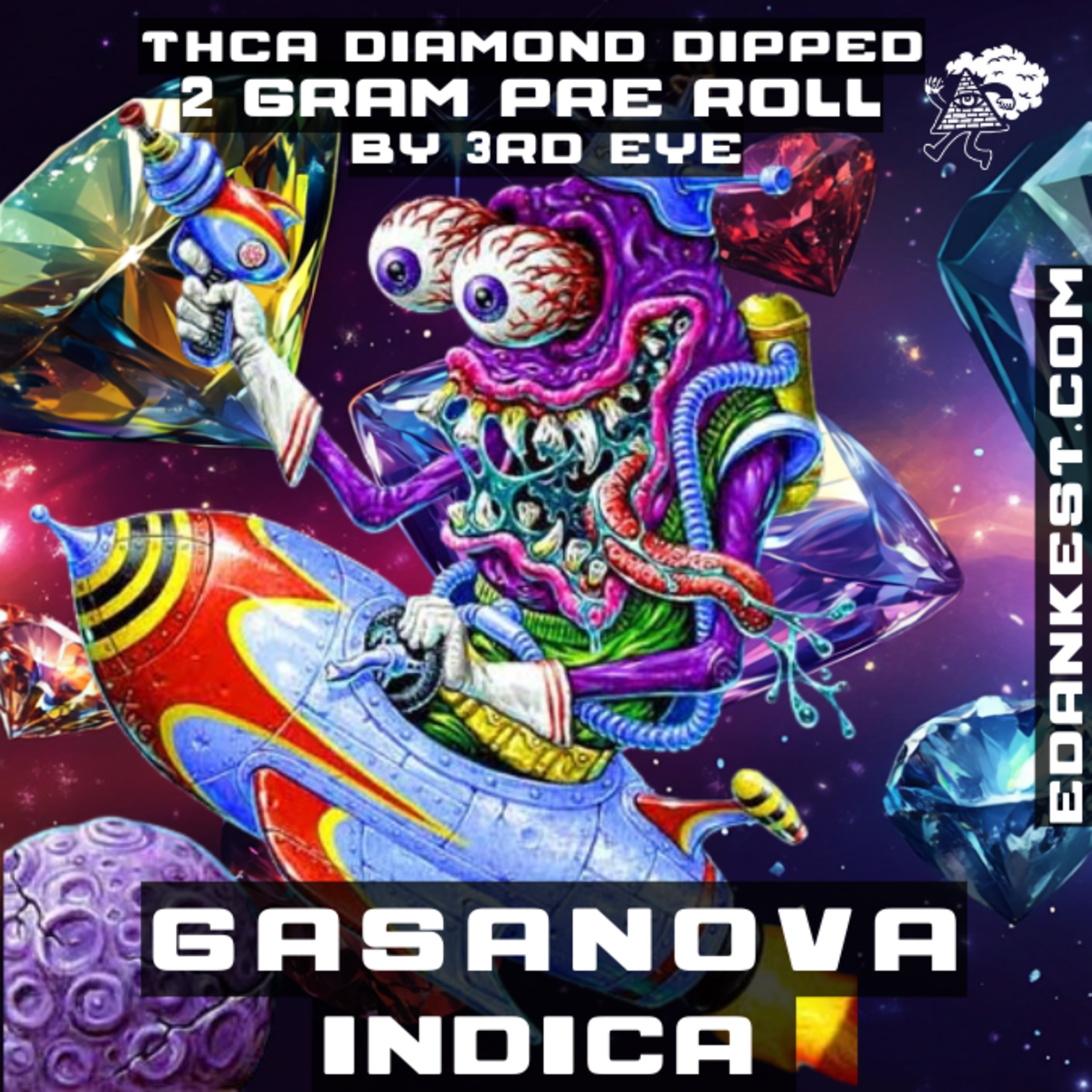 3rd Eye 3rd Eye Diamond Dipped Pre Roll (2 Grams) - Gasanova