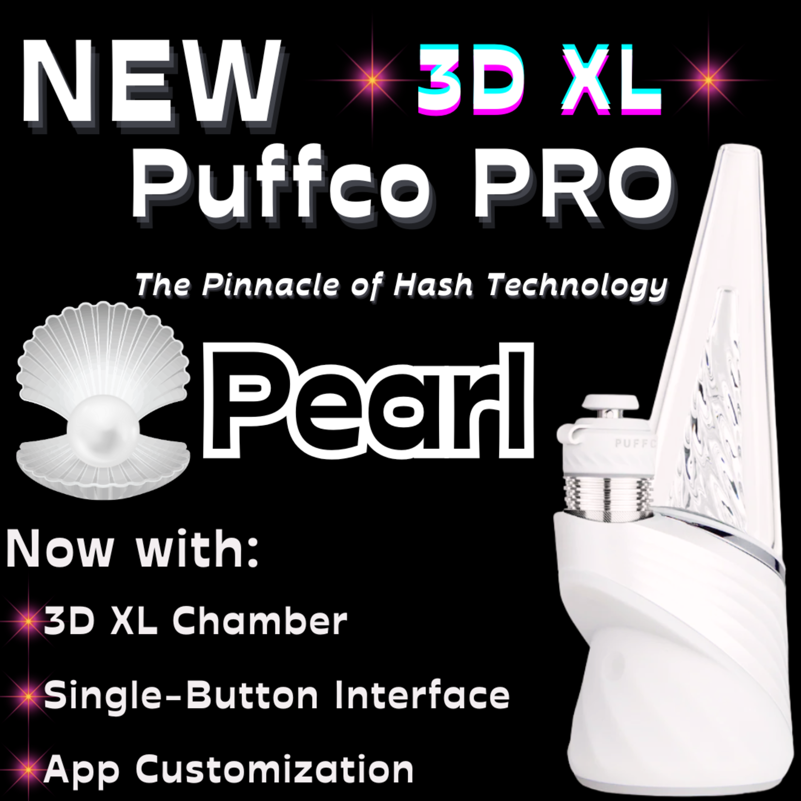 Puffco Puffco Peak Pro *NEW* 3D XL Smart Desktop Dab Rig Kit - Pearl