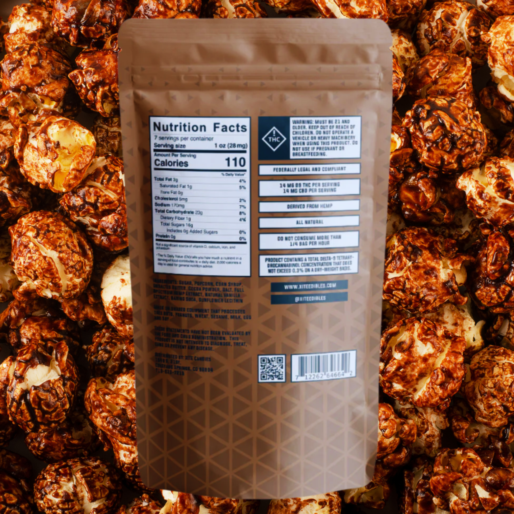 Xite Xite Delta 9 + CBD Chocolate Popcorn