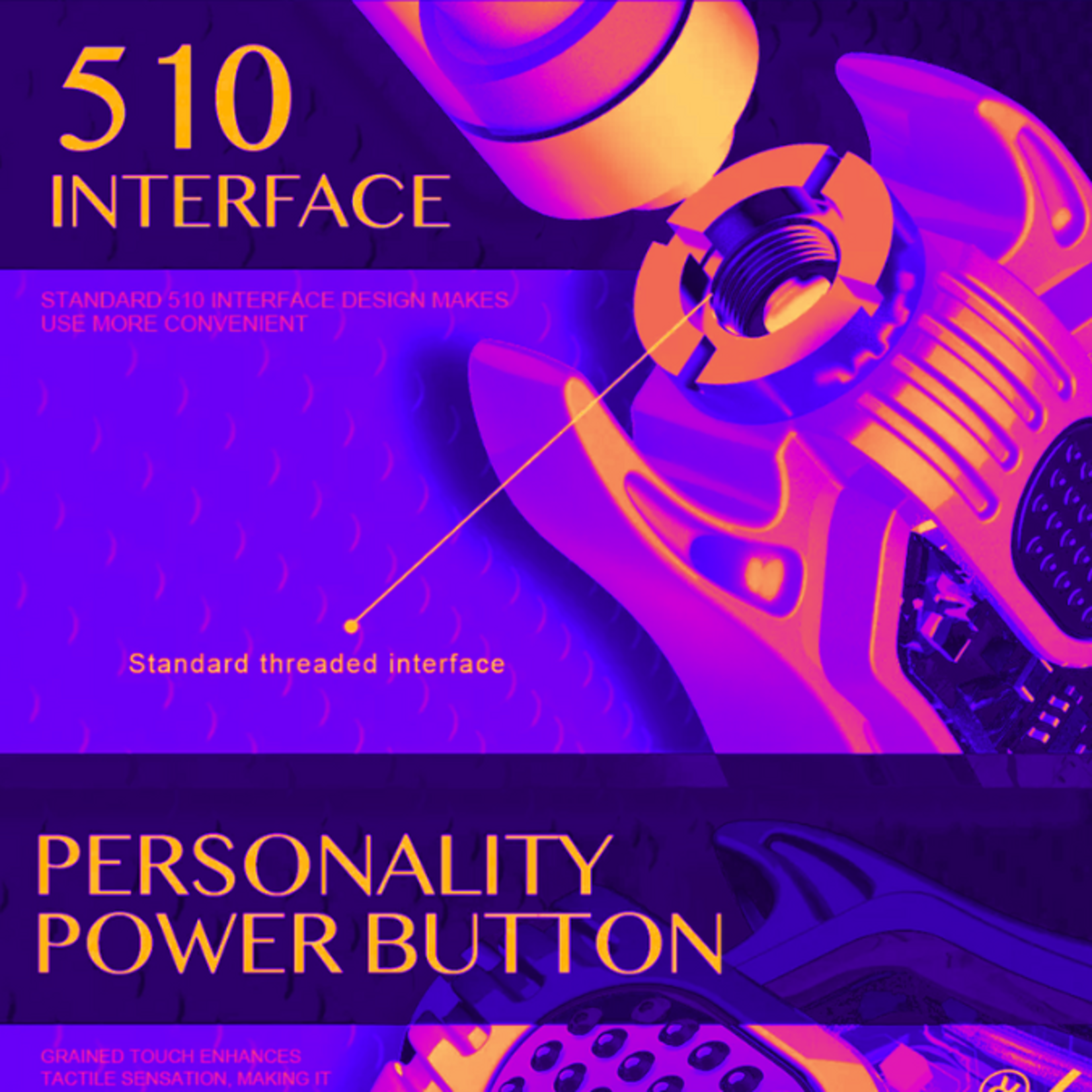 Guitar Cartridge Battery by Lookah - Blue/Purple Gradient