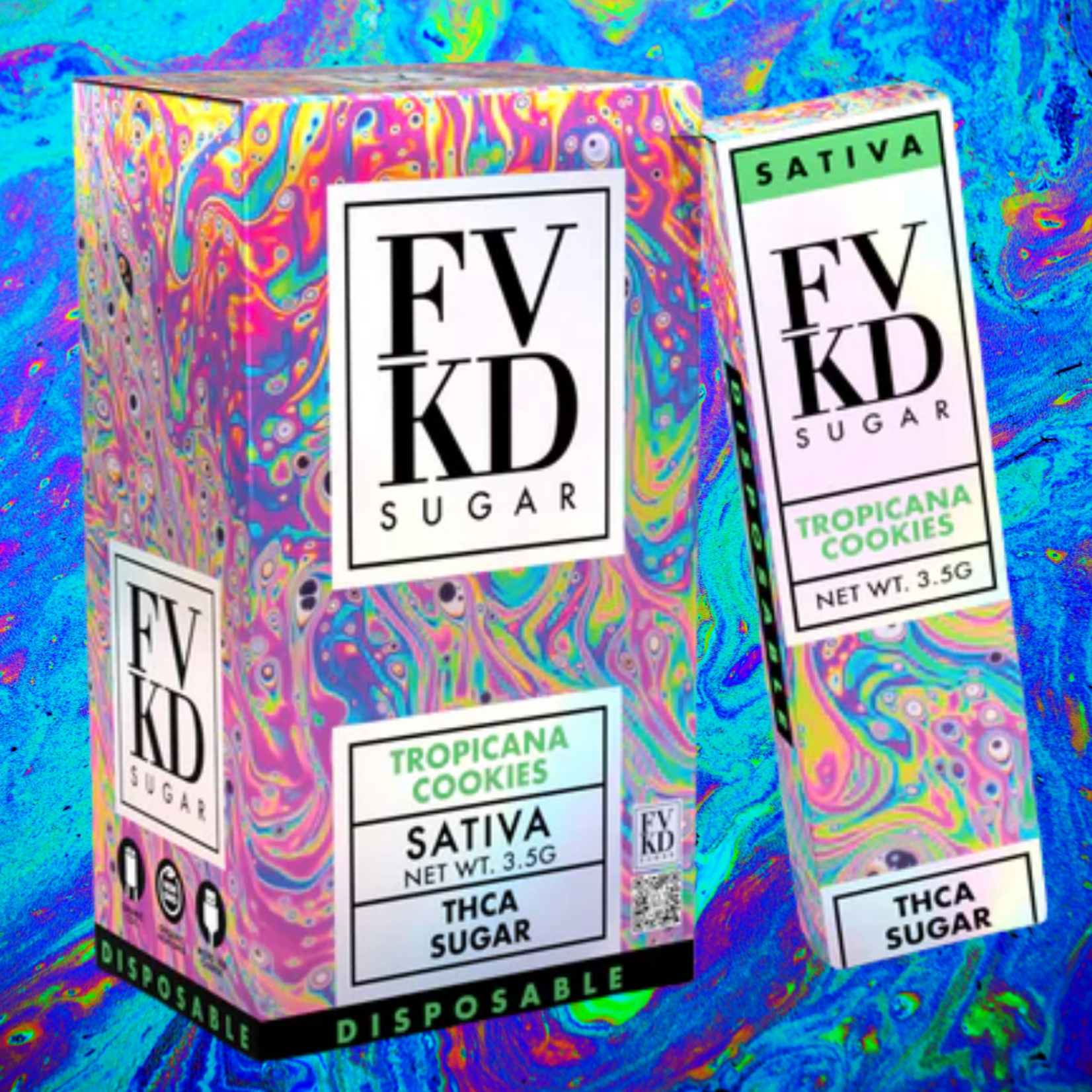 FVKD FVKD Sugar THCa Sugar Disposable (3.5g) - Tropicana Cookies