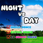 3rd Eye 3rd Eye THCA Flower Day N Night [White Durban/Gelato 41] (2 Oz.) + 150mg Delta 9 Blue Raspberry Gummies + 150mg Delta 9 Strawberry Gummies