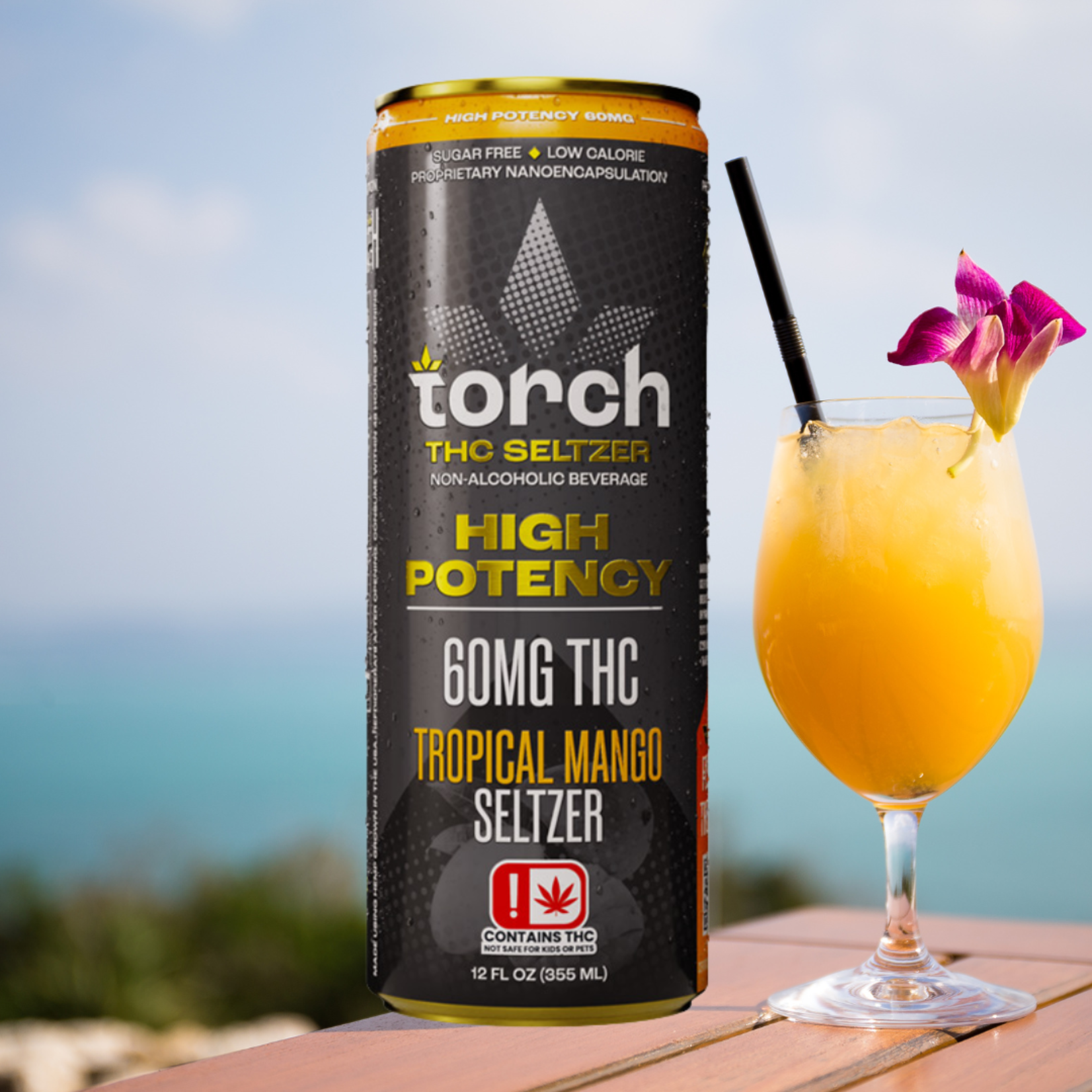 Torch Torch High Potency 60mg THC Seltzer Tropical Mango