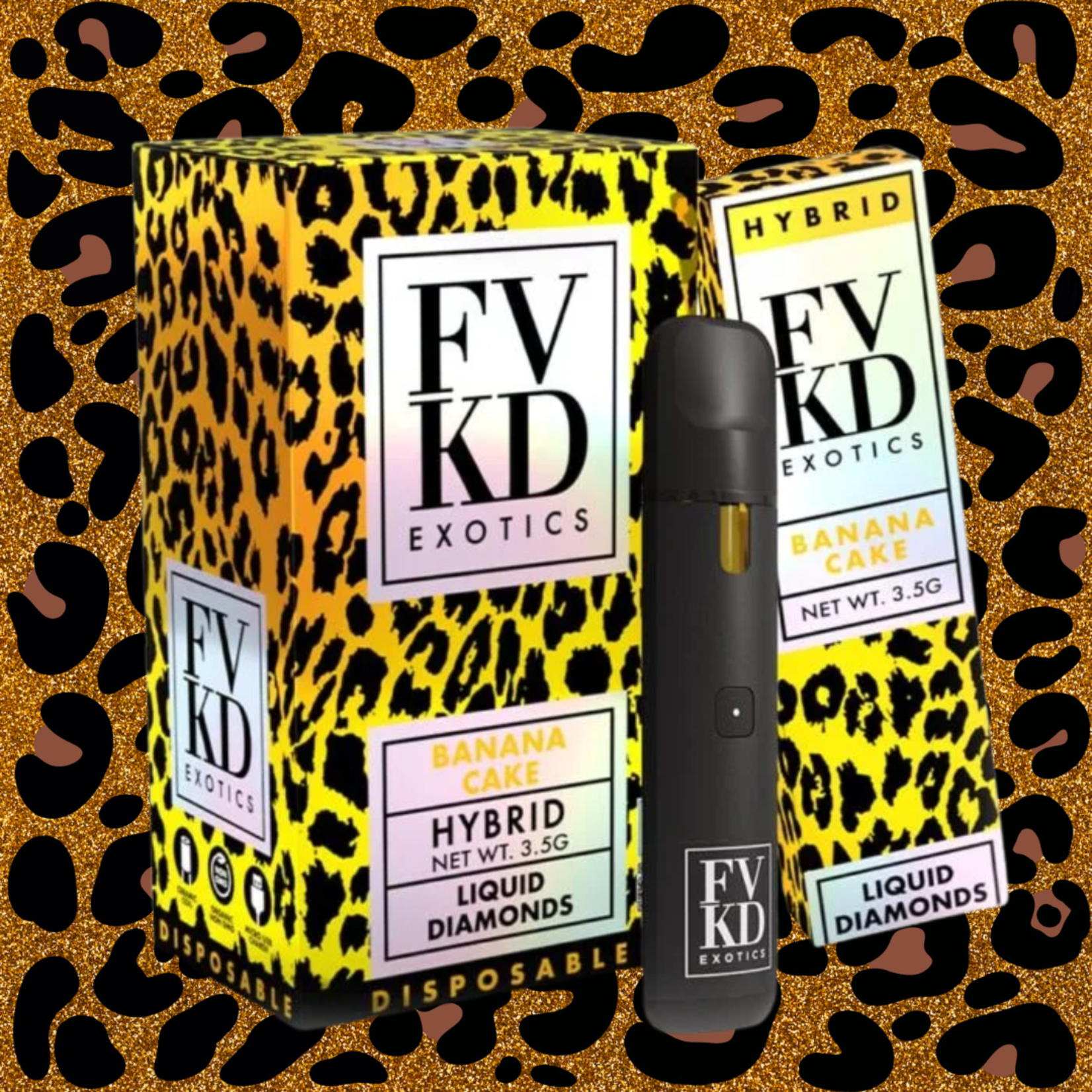 FVKD FVKD Exotics THCa Liquid Diamonds Disposable (3.5g) - Banana Cake
