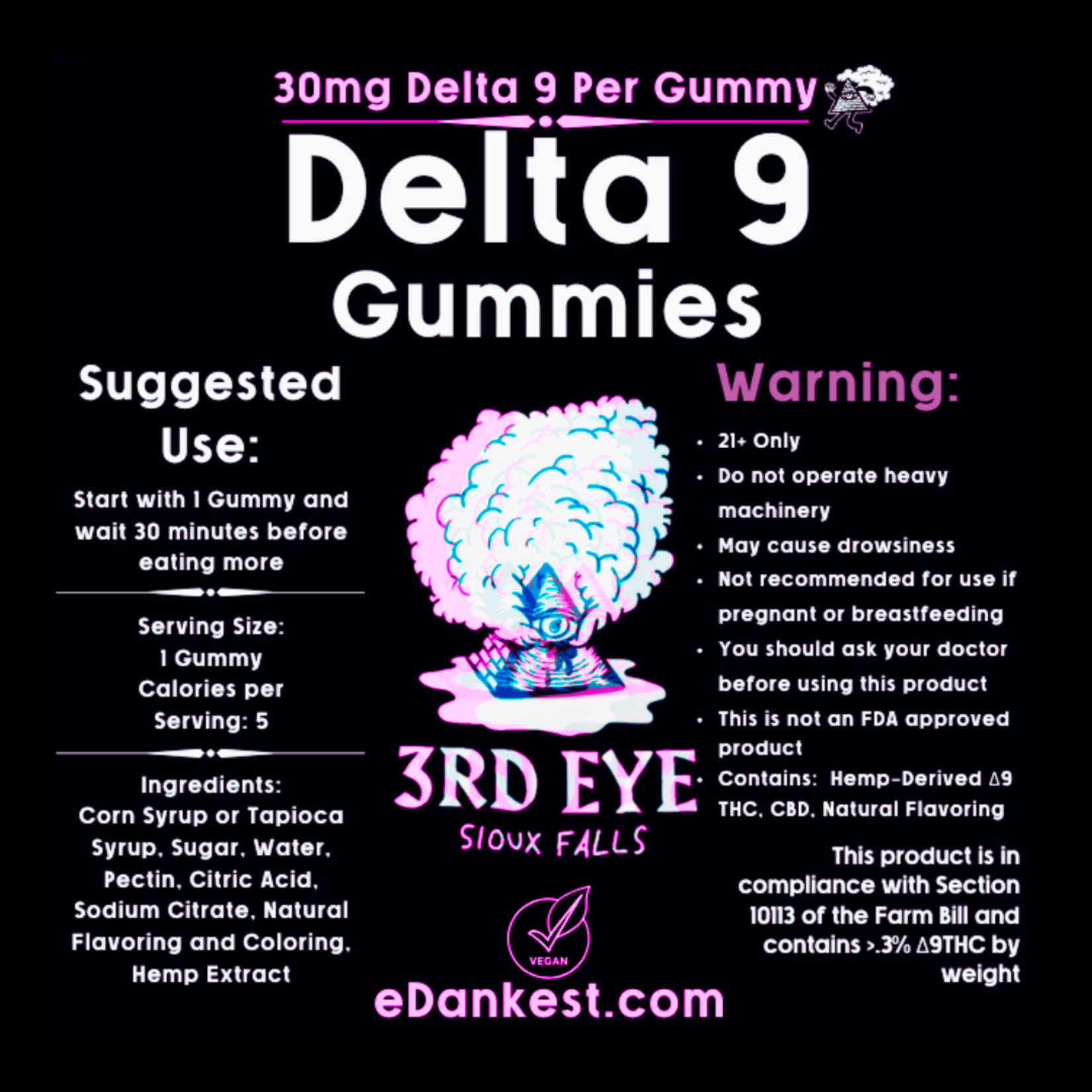 3rd Eye 3rd Eye Delta 9 Gummies - Pineapple