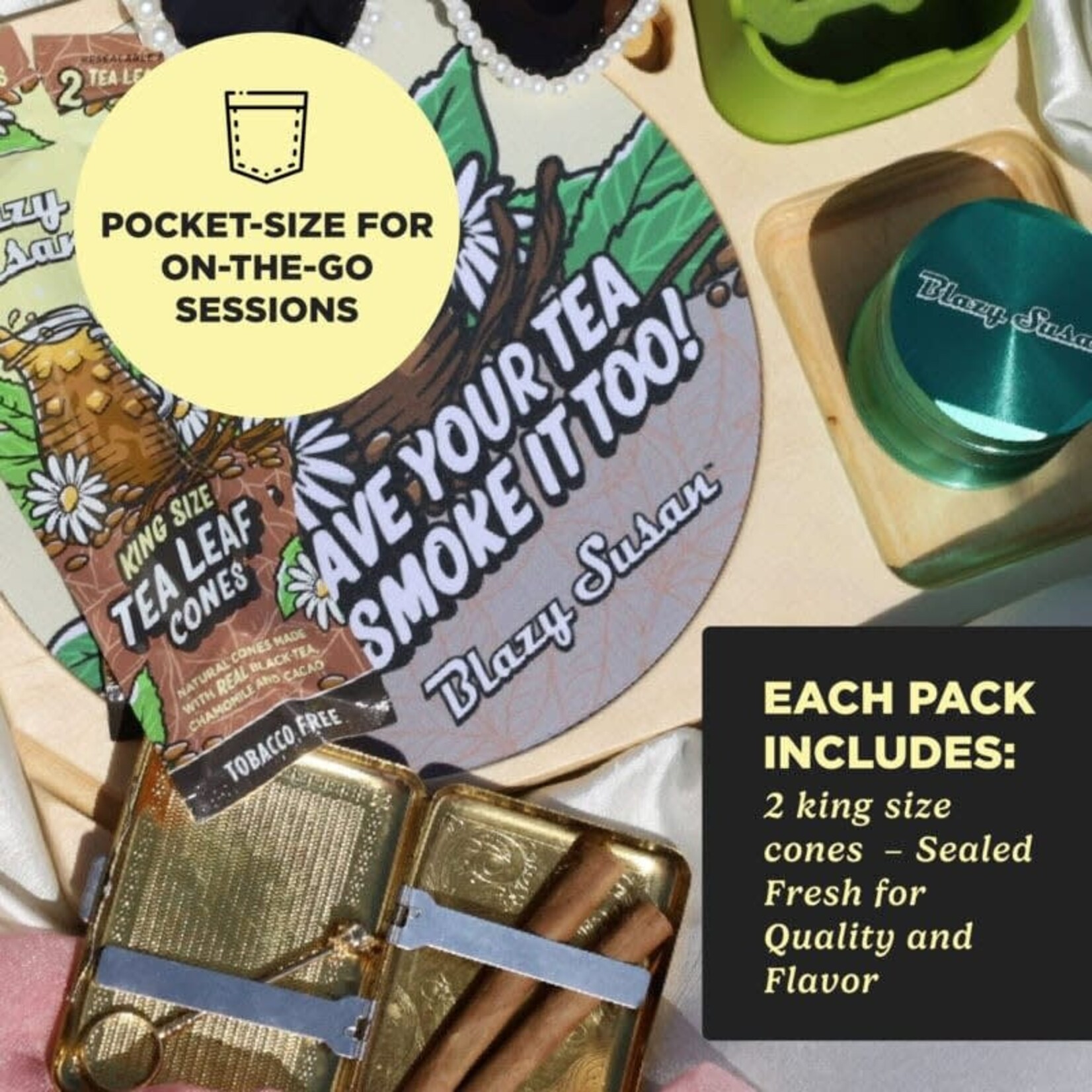 Blazy Susan Blazy Susan King Size Tea Leaf Cones - 2 Pack