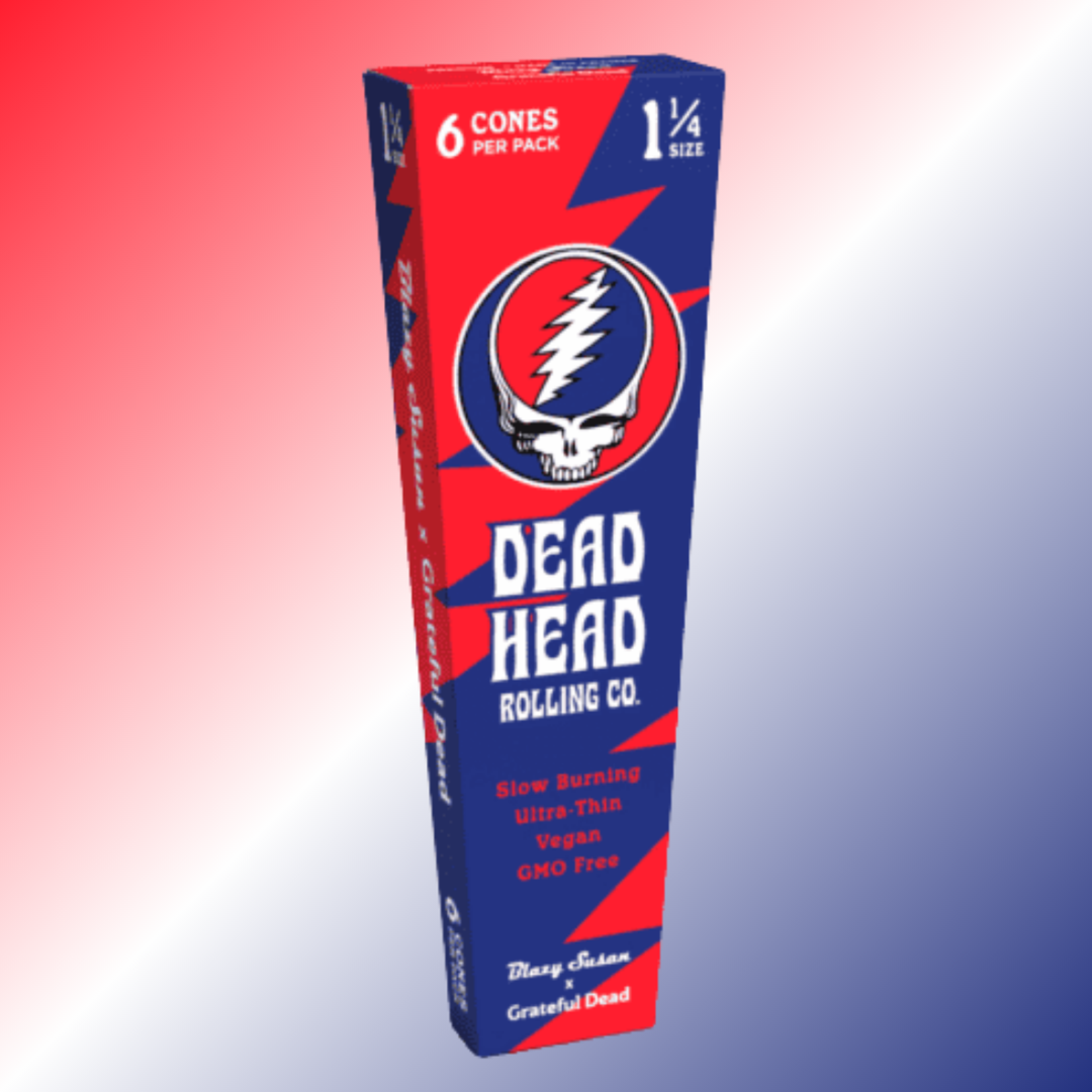 Blazy Susan Dead Head Rolling Co [Blazy Susan x Grateful Dead] 1 1/4" Cones - 6 Pack