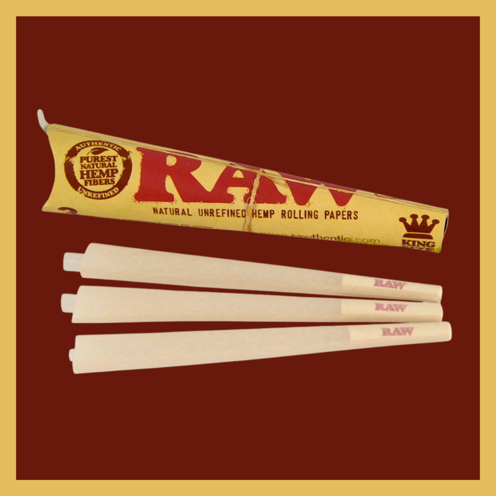 RAW RAW Organic King Size Cones - 3ct