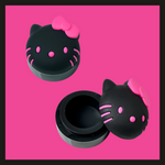 Kitty Black & Pink Silicone Container
