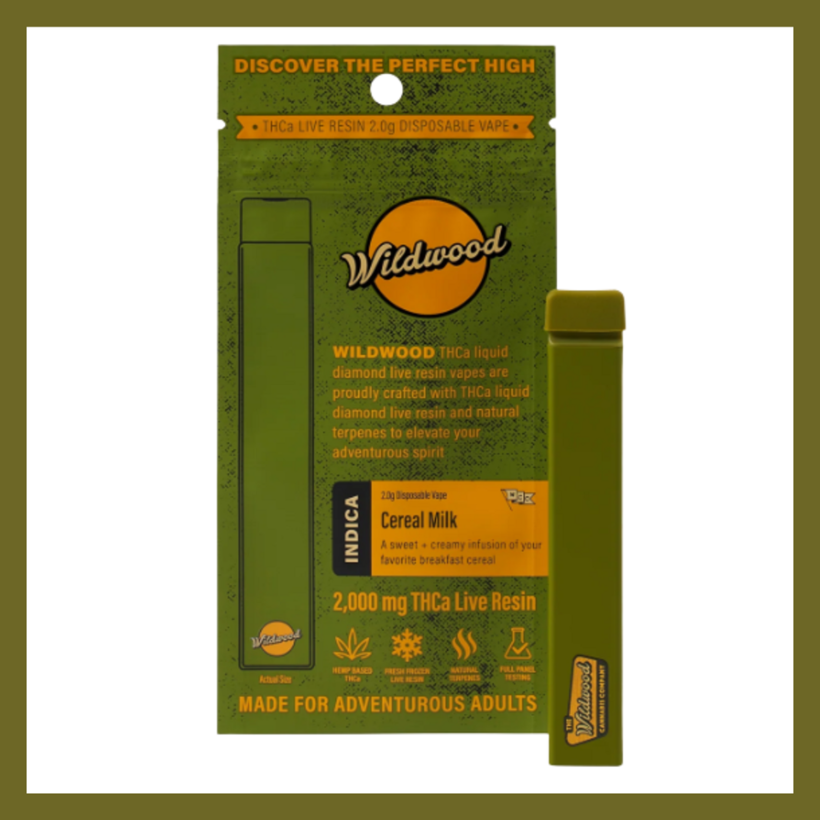 Woodstock Hemp Company Wildwood THCA Disposable (2 Gram) - Cereal Milk