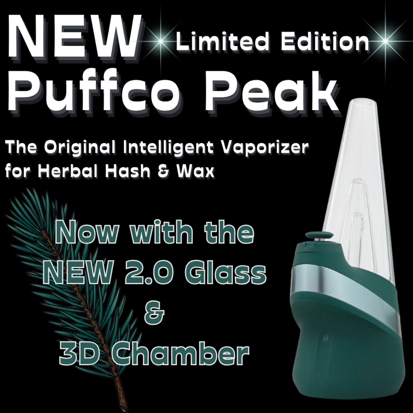 Puffco *New* Puffco Peak w/ 3D Chamber - Limited Edition Color: Pine
