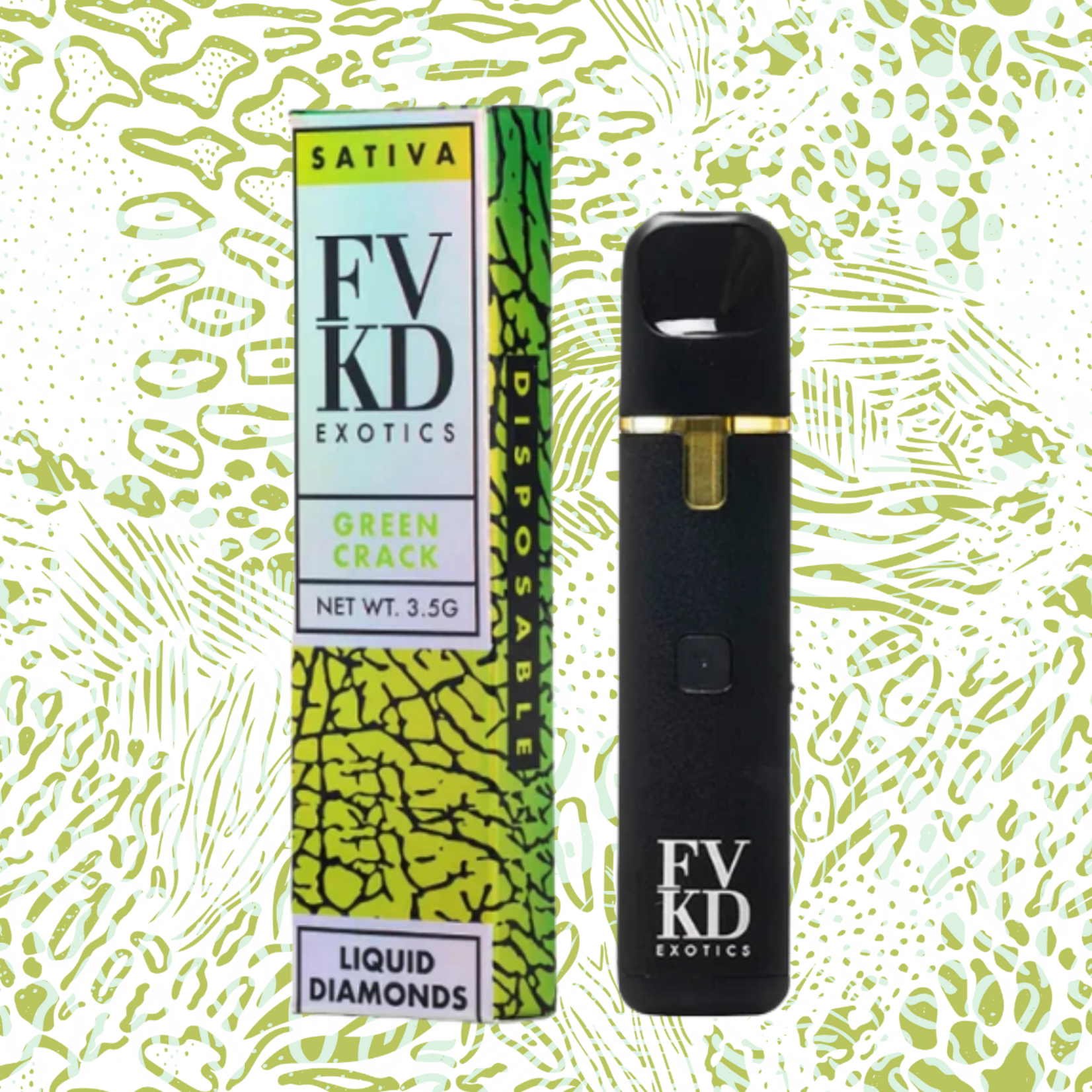 FVKD FVKD Exotics THCa Liquid Diamonds Disposable (3.5g) - Green Crack