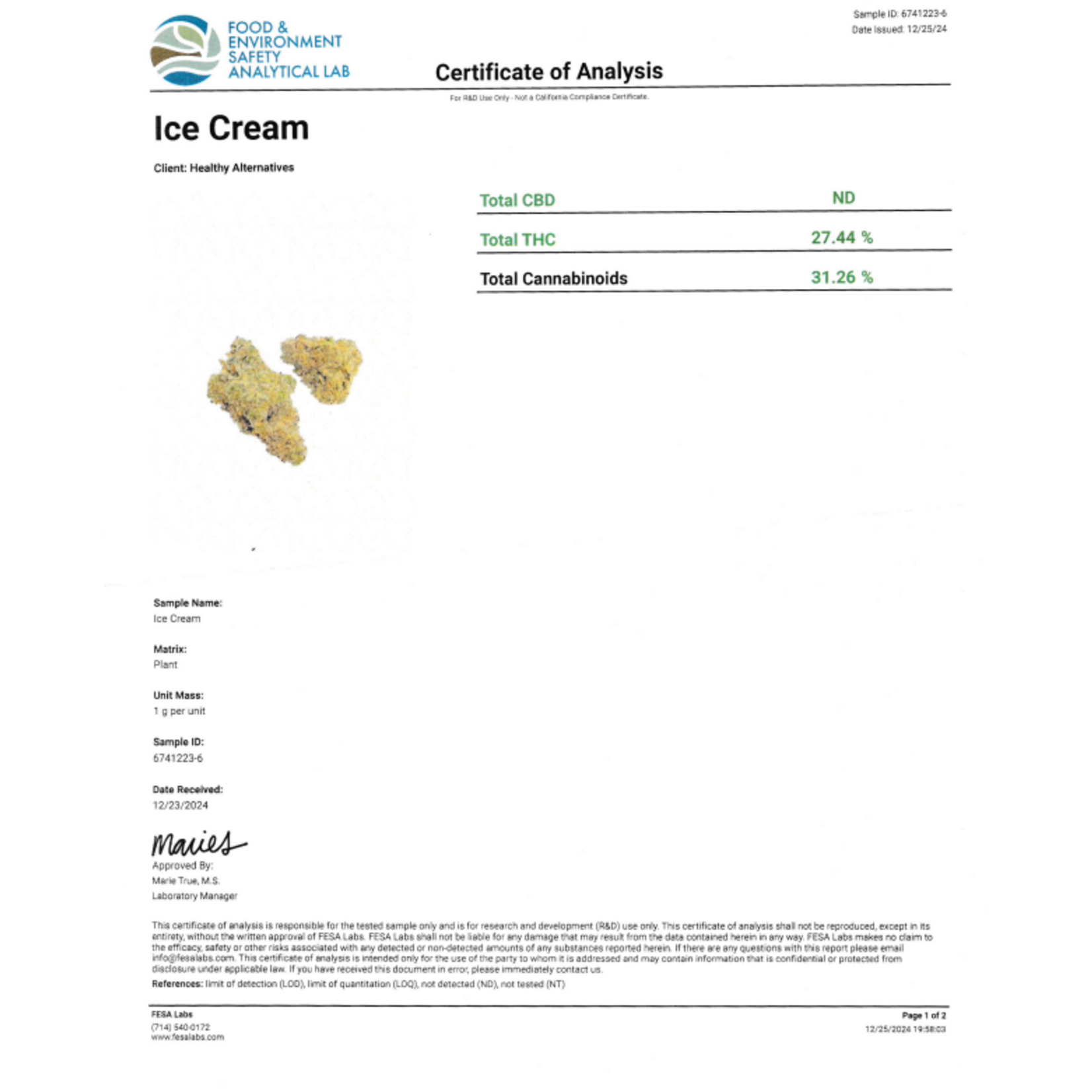 3rd Eye 3rd Eye THCA Flower - Ice Cream Cake (Indica)